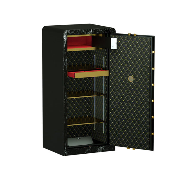 گاوصندوق مشکی فولادی ضد سرقت و نسوز مدل 1500 promax