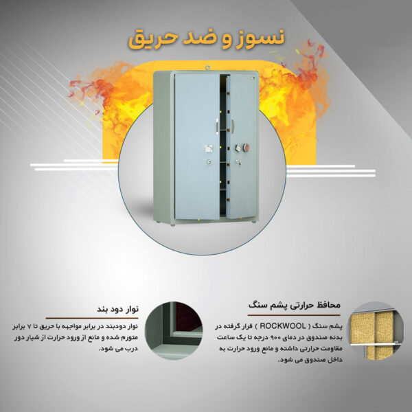 کمد بایگانی نسوز مدل 2000 با قفل دیجیتال - Image 5