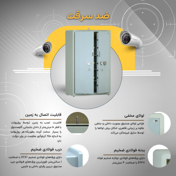 کمد بایگانی نسوز مدل 2000 با قفل دیجیتال - Image 7