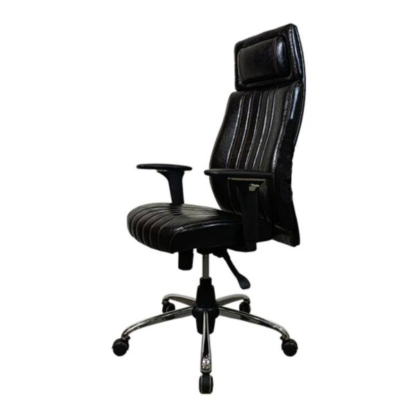 صندلی اداری چرم مشکی مدل J760AN