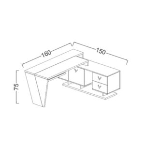میز کارشناسی مدرن MDF مدل وربانا - تصویر 4