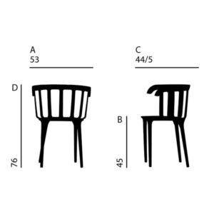صندلی باغی پلیمری مدل DCP02 6 صندلی باغی پلیمری مدل DCP02 - تصویر 2