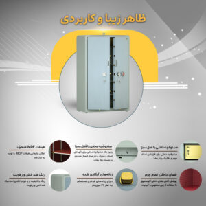 کمد بایگانی نسوز مدل 2000 با قفل دیجیتال - تصویر 8