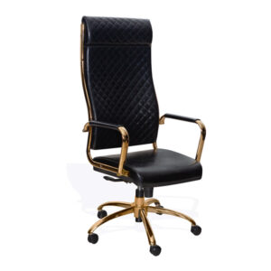 صندلی مشکی طلایی اداری مدل M470
