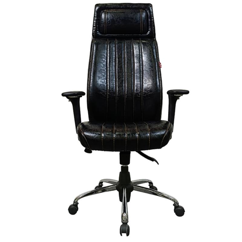 صندلی اداری چرم مشکی مدل J760AN 1 صندلی اداری چرم مشکی مدل J760AN