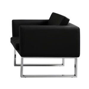 مبل دسته صاف یک نفره مدل F500BN1 پایه کروم