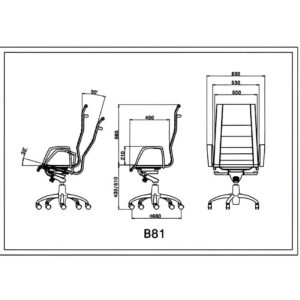 صندلی اداری زیبا مدل B81